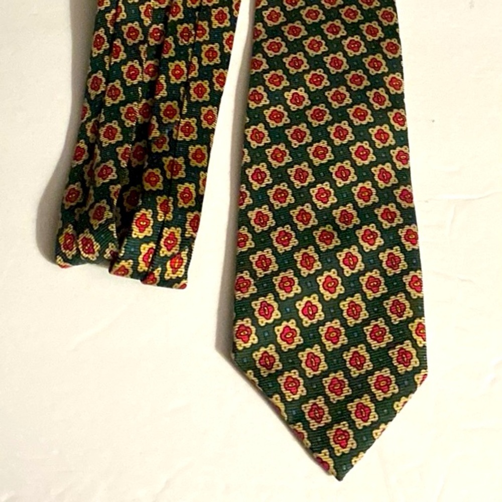 POLO by RALPH LAUREN TIE, Vintage, Floral, Handmade in USA, Imported silk - Picture 11 of 11